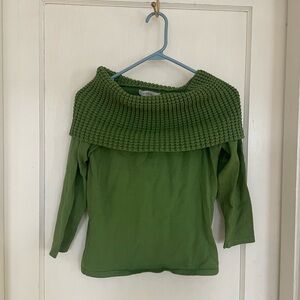 Nine West Textured Green Sweater